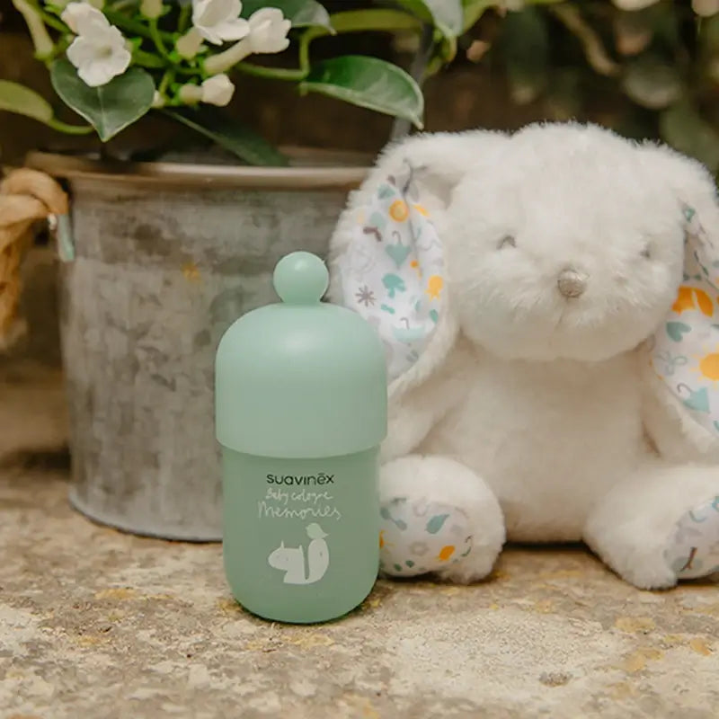 Suavinex Baby-Geschenk-Set mit Baby-Köln-Erinnerungen 100 ml + Reiseformat 50 + Baby-Kuscheltier