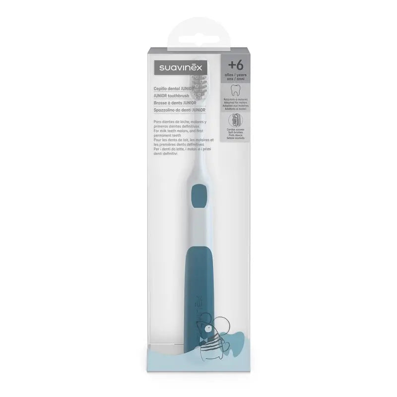 Suavinex Säuglingszahnbürste +6 Jahre, blau