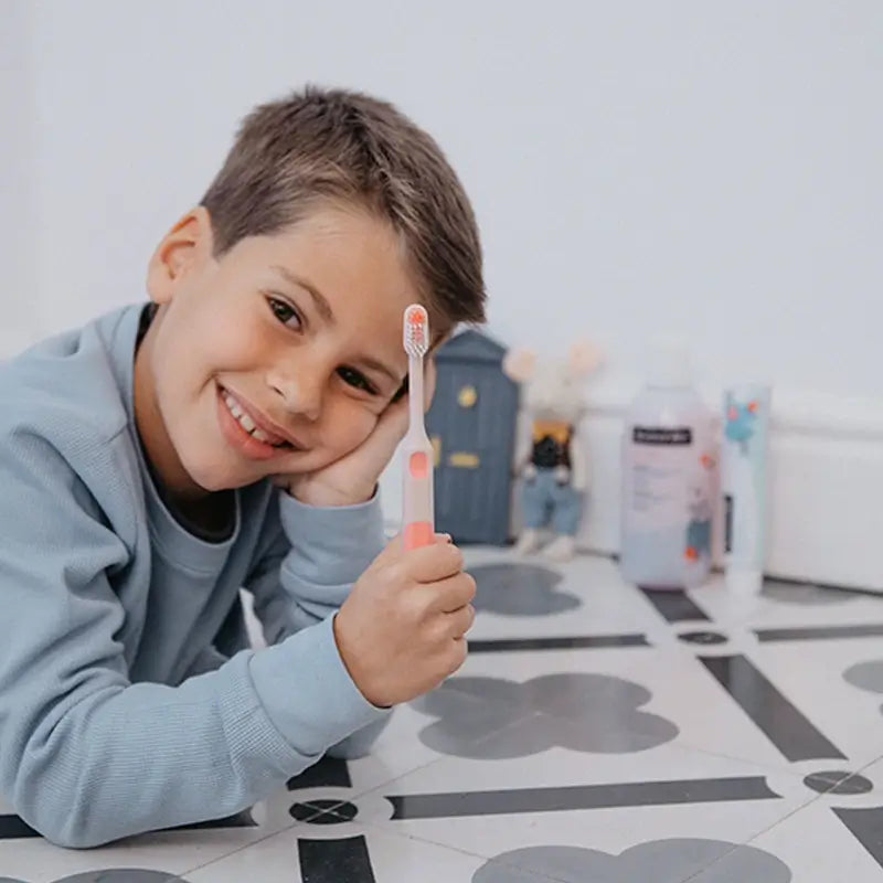 Suavinex Säuglingszahnbürste +6 Jahre, Rosa