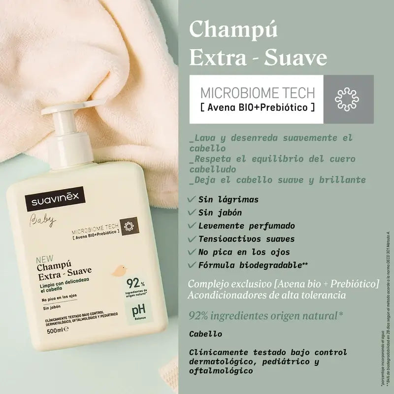 Suavinex Extra Sanftes Shampoo, 500 ml