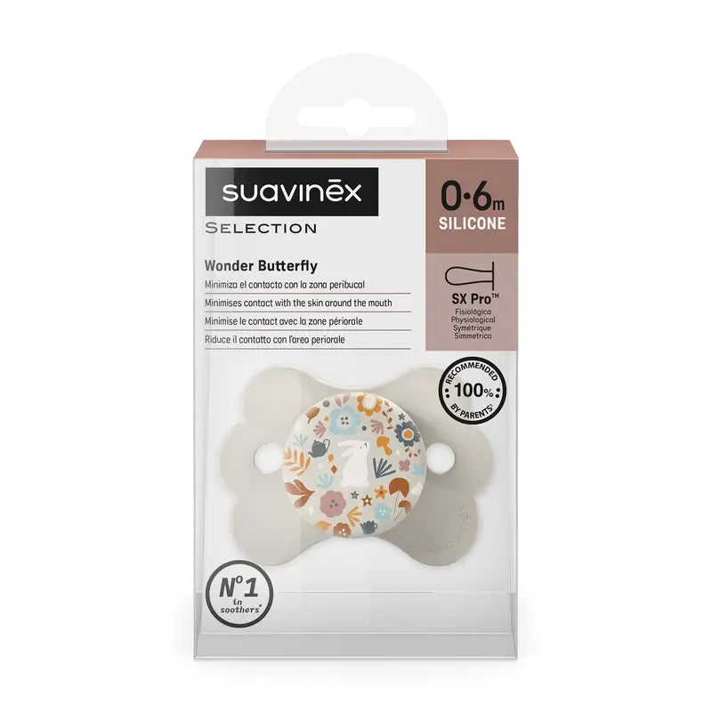 Suavinex Schnuller Sx Pro 0/6 Monate, Wonderland Beige