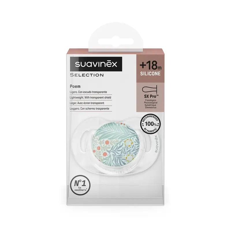 Suavinex Schnuller Sx Pro +18 Monate, Poesie Blau