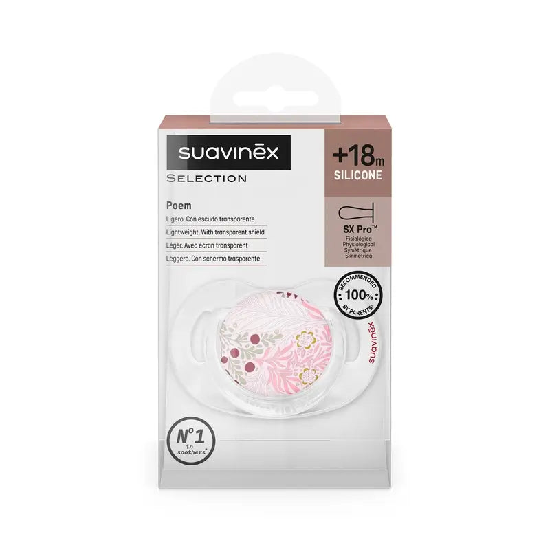 Suavinex Schnuller Sx Pro +18 Monate, Poesie Rosa
