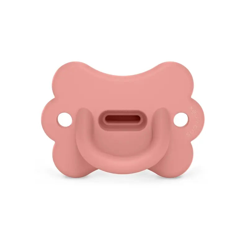 Suavinex Schnuller alle Silikon Schnuller Sx Pro, 6/18 Monate, Schmetterling Pfirsich rosa