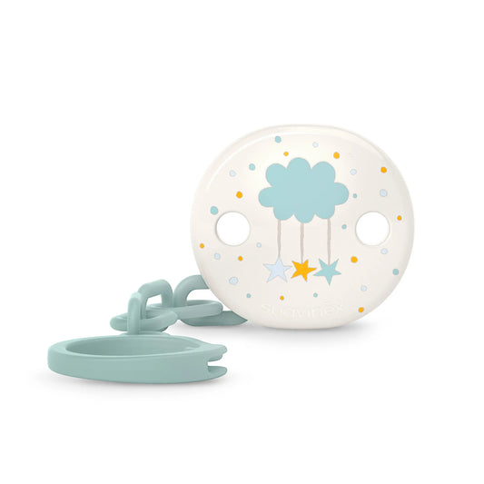 Suavinex Schnuller, Schnullerkette Baby +0 Monate, Träume Blau, 1 Stück