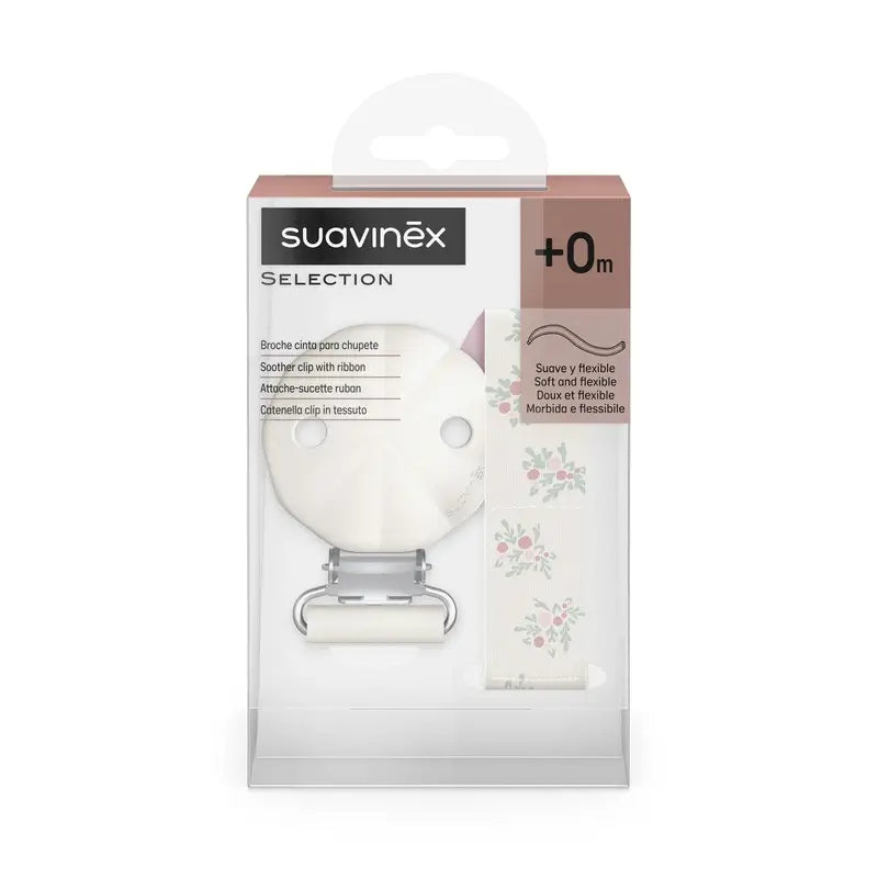 Suavinex Stoff Schnuller +0 Monate, Poesie Rosa