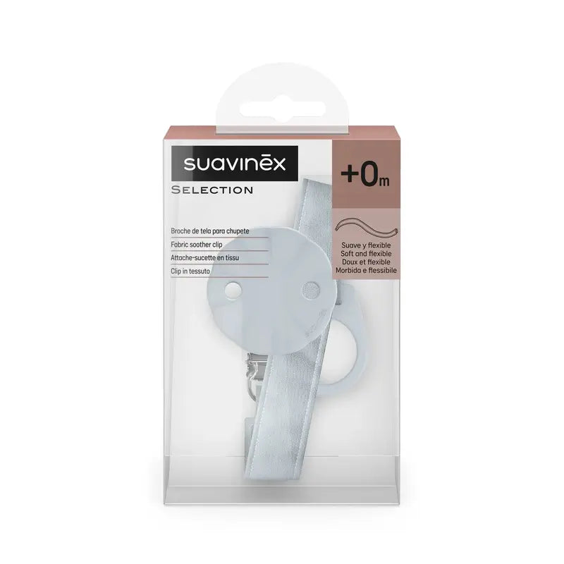 Suavinex Stoff Schnuller +0 Monate, Wonderland Blau