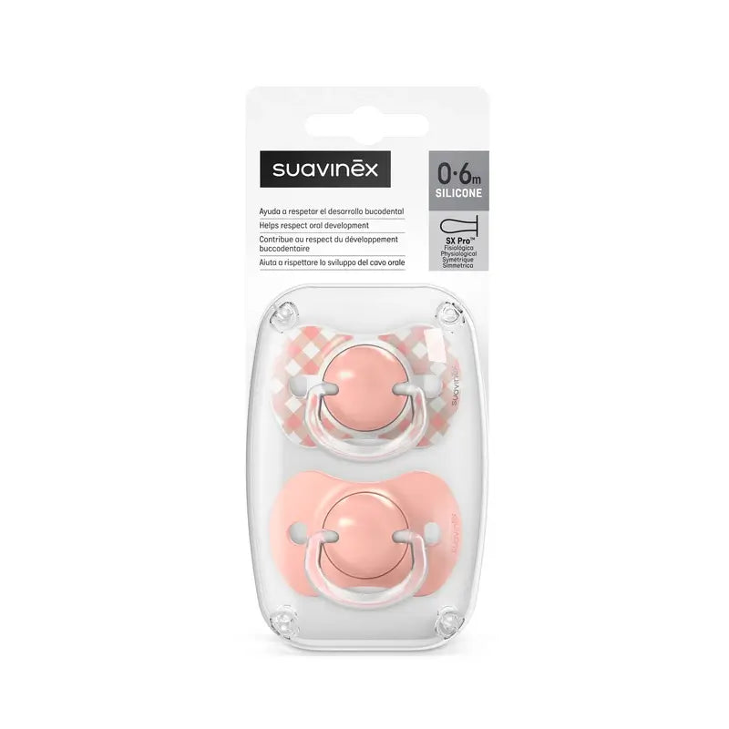 Suavinex Schnuller Sx Pro Sauger 0/6 Monate Wild&Free Pink, 2 Stück
