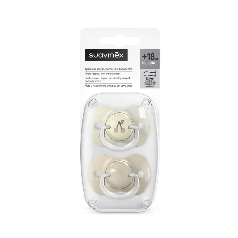 Suavinex Schnuller Sx Pro Sauger +18 Monate Birdies Beige, 2 Stück