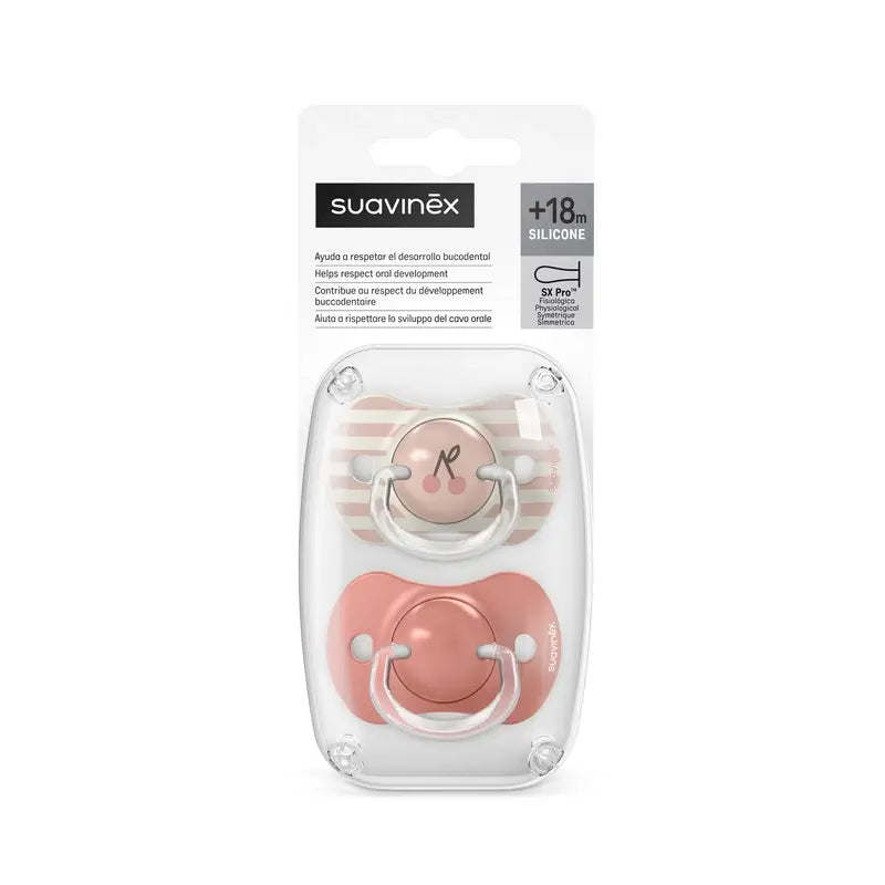 Suavinex Schnuller Sx Pro Sauger +18 Monate Birdies Pink, 2 Stück