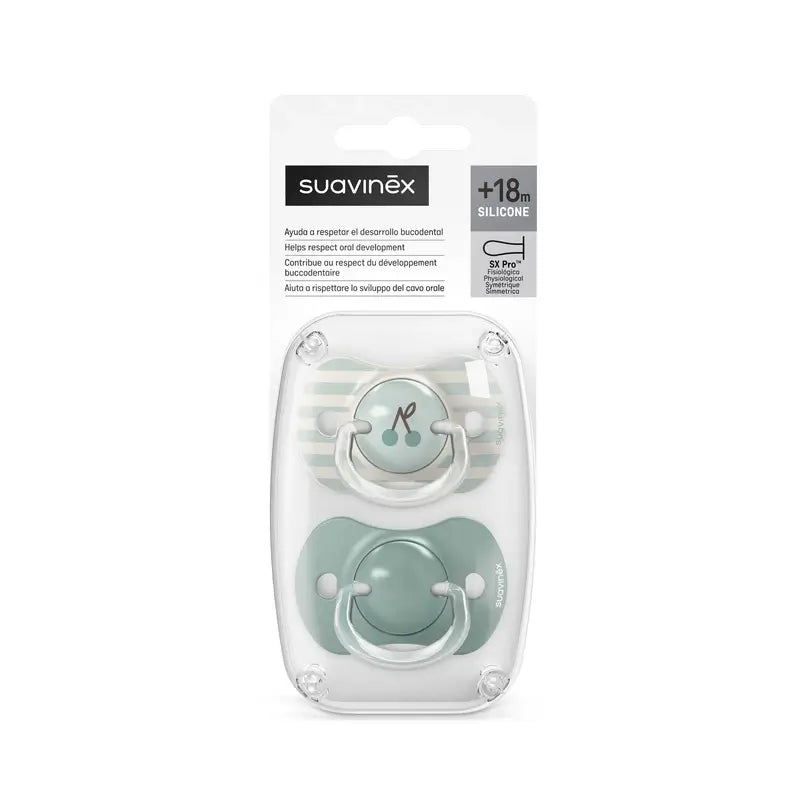 Suavinex Schnuller Sx Pro Sauger +18 Monate Birdies Grün, 2 Stück