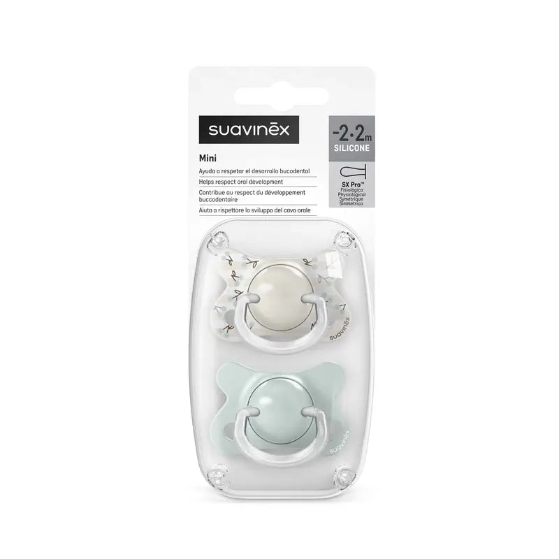Suavinex Schnuller Sauger Sx Pro -2/2 Monate Birdies Grün, 2 Stück