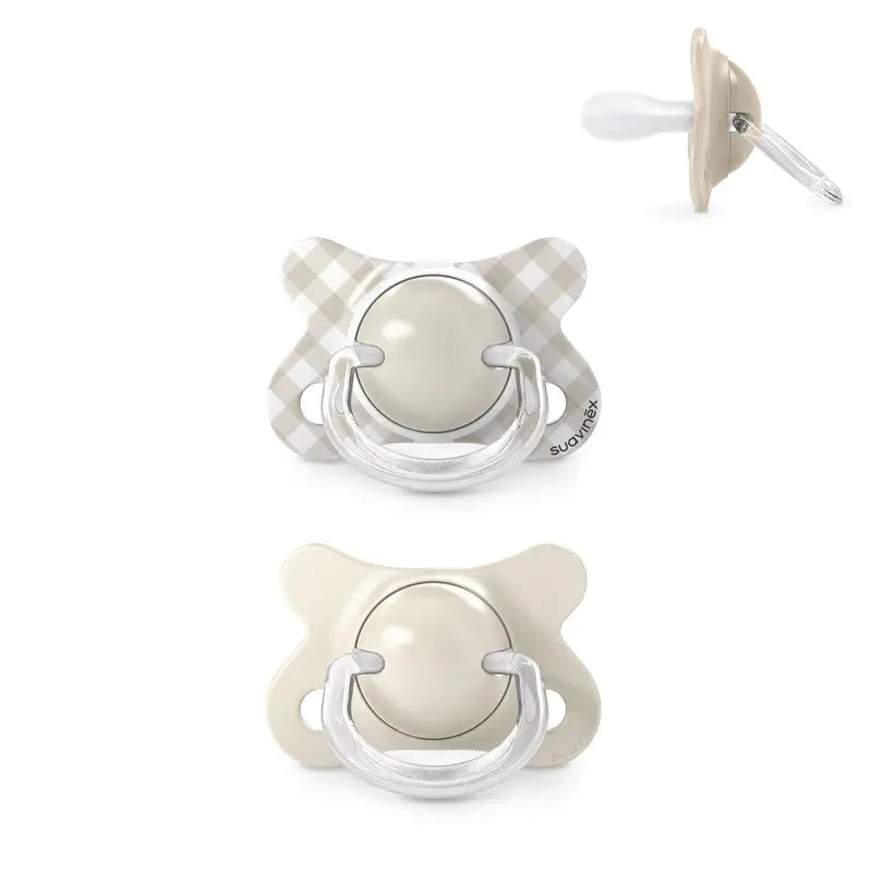 Suavinex Schnuller Sx Pro Sauger -2/2 Monate Wild&Free Beige, 2 Stück