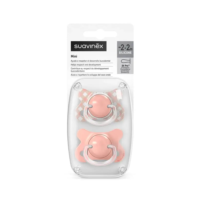 Suavinex Schnuller Sx Pro Sauger -2/2 Monate Wild&Free Pink, 2 Stück