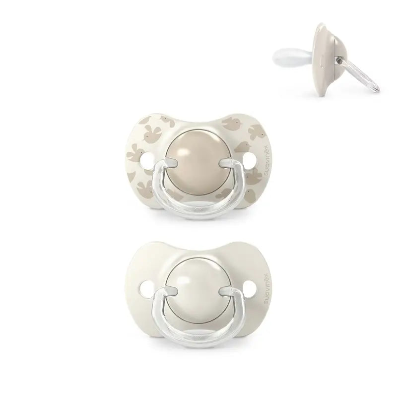 Suavinex Schnuller Sauger Sx Pro 6/18 Monate Birdies Beige, 2 Stück