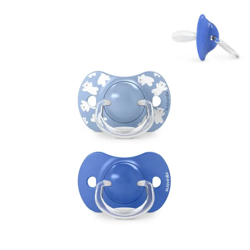 Suavinex Schnuller Sx Pro Sauger 6/18 Monate Wild&Free Blau, 2 Stück