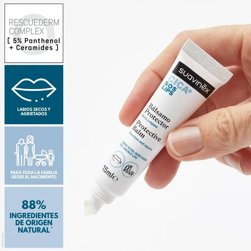 Suavinex Cica Regenerierender Lippenbalsam 15 ml +0M