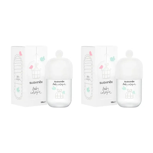 Suavinex Baby Cologne Infant Cologne Low Alcohol, Non Staining, 2x100 Ml