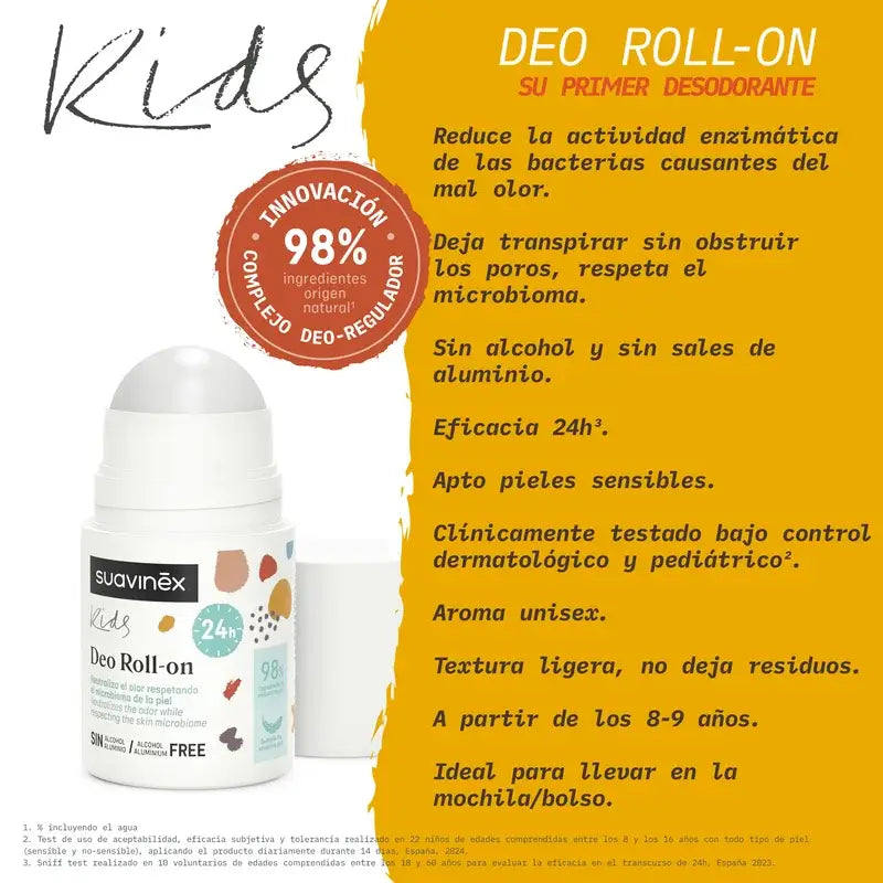 Suavinex Kinder Deodorant, +8 Jahre, 50 Ml