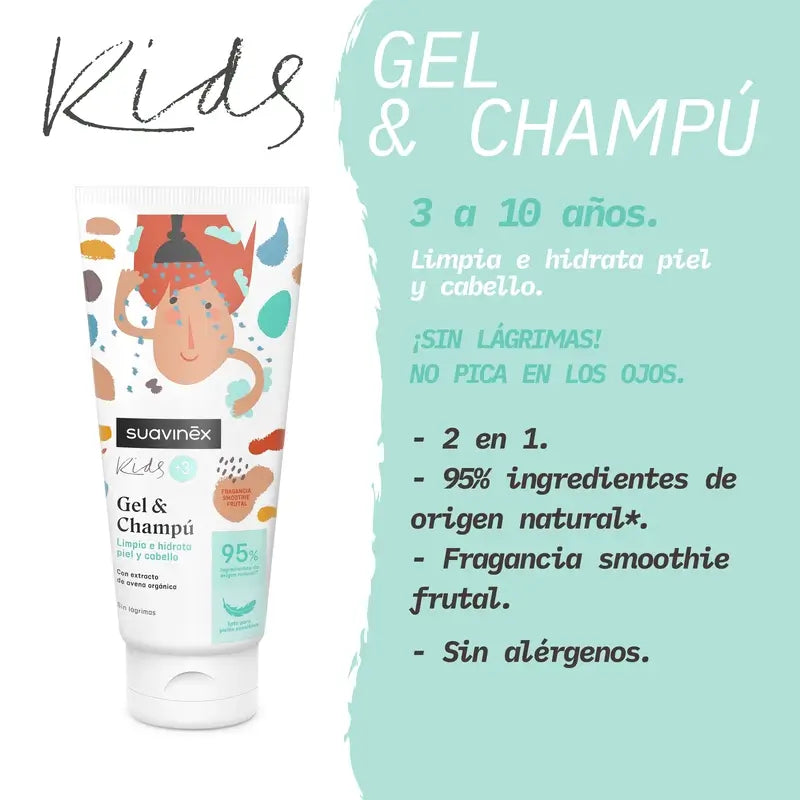 Suavinex Gel-Shampoo 3 bis 10 Jahre, 200 ml