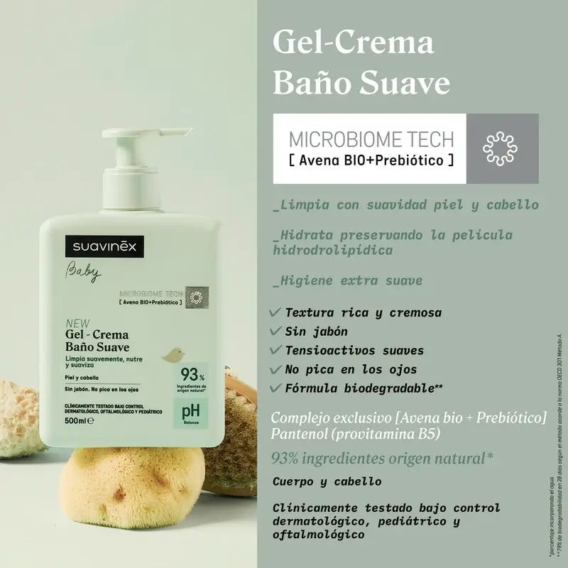 Suavinex Gel - Sanfte Baby-Badecreme, 750 ml