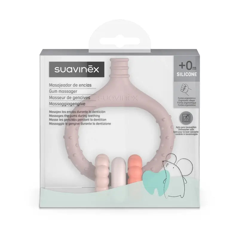 Suavinex Baby Zahnfleischmassagegerät +0 Monate, Rosa