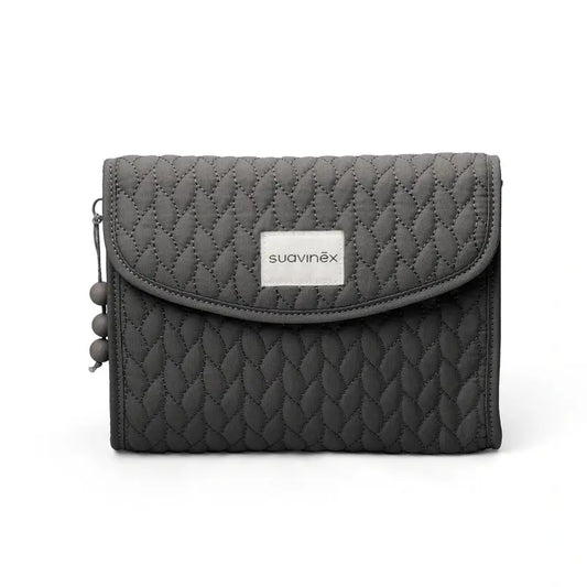 Suavinex Newborn Kulturtasche aus Stoff, grau