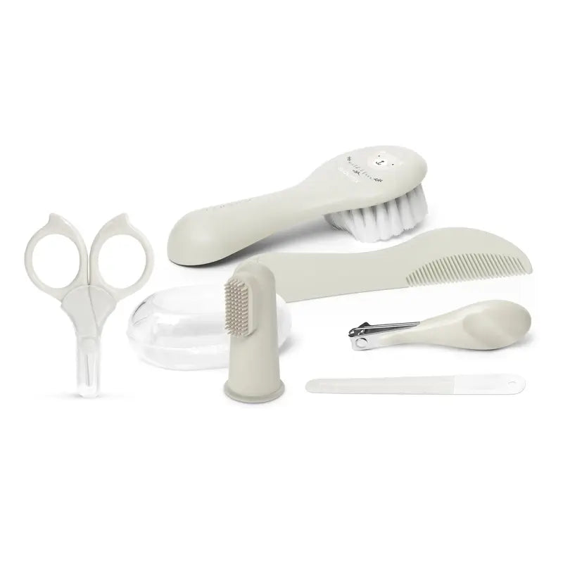 Suavinex Baby-Maniküre-Set Kulturtasche, Grau