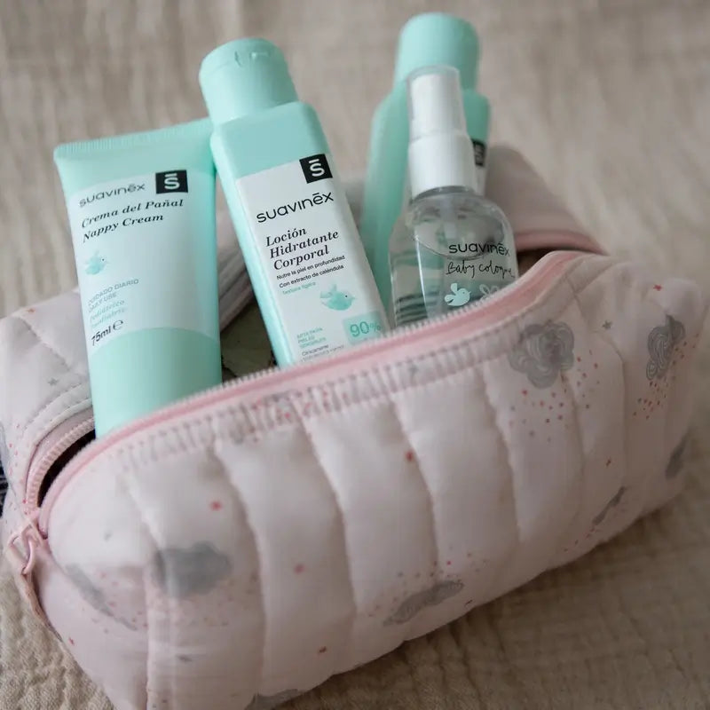 Suavinex Baby Kulturtasche Reisetuch, rosa