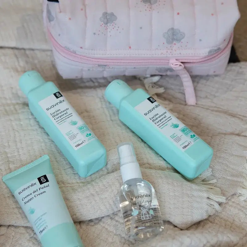 Suavinex Baby Kulturtasche Reisetuch, rosa