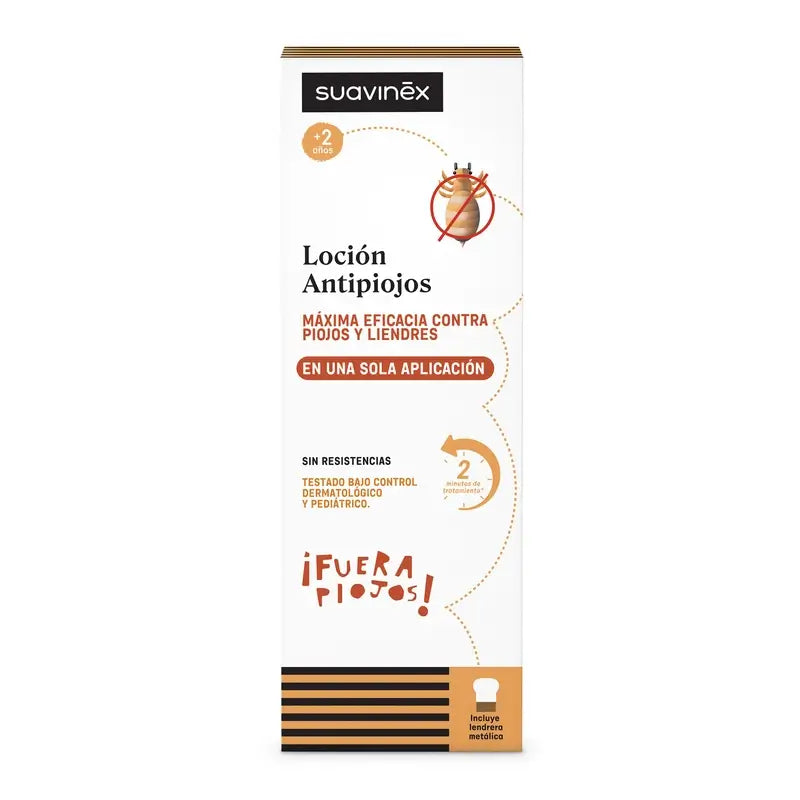 Suavinex Pack Anti-Läuse-Lotion 125 ml + Läusenetz, +2 Jahre alt