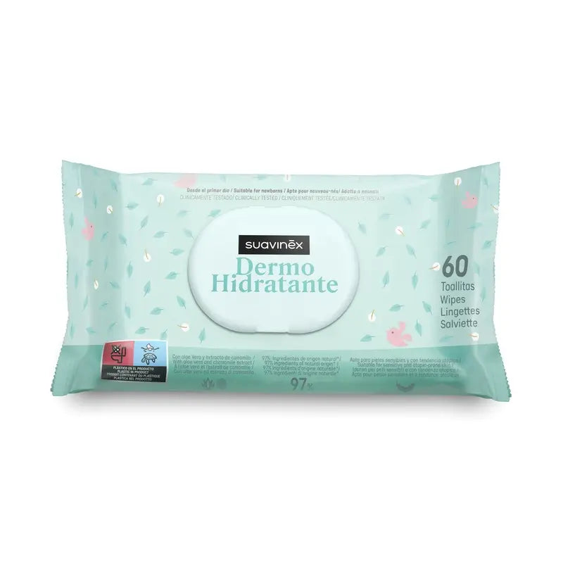 Suavinex Dermo-Feuchtigkeitstücher, 60 Stück