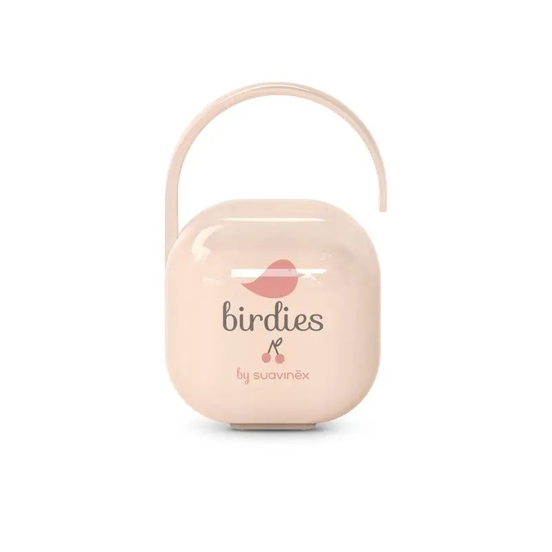 Suavinex Schnuller Halter +0 Monate Vögelchen Rosa