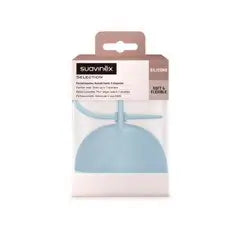 Suavinex Baby-Schnuller-Halter. Flexible Schnullerhülle aus Silikon. 2 Schnuller. +0 Monate. Farbe Essenz, Blau