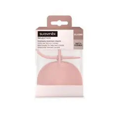 Suavinex Baby-Schnuller-Halter. Flexible Schnullerhülle aus Silikon. 2 Schnuller. +0 Monate. Farbe Essenz, Nude