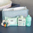 Suavinex Baby Geschenk Babymilch 300 ml + Baby Köln Erinnerungen 100 ml + Tücher + Beißring, blau