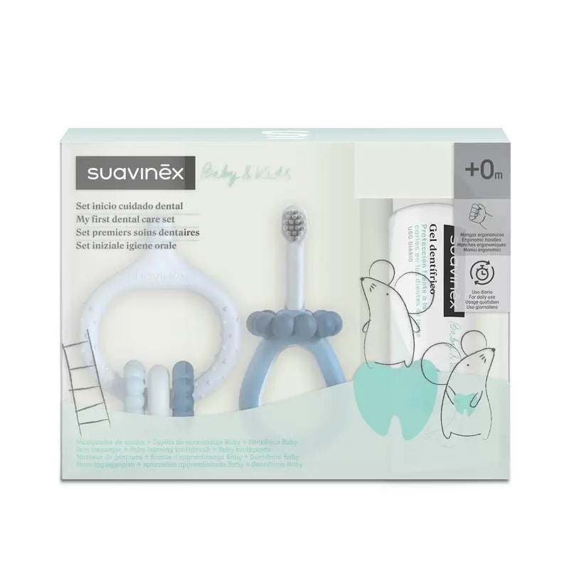 Suavinex Zahnpflege Starter Set +0 Monate, Blau