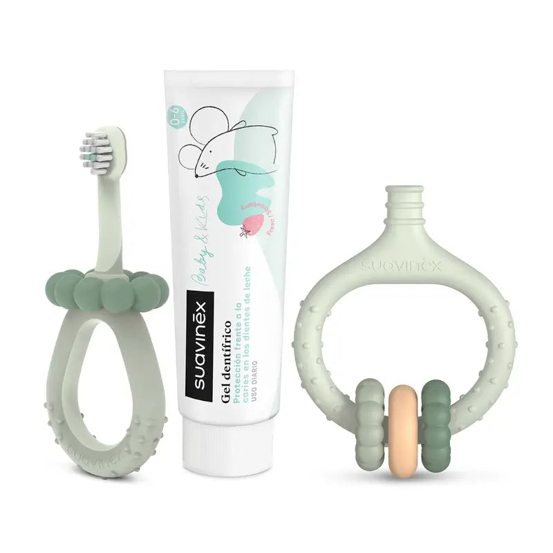 Suavinex Zahnpflege Starter Set +0 Monate, Grün