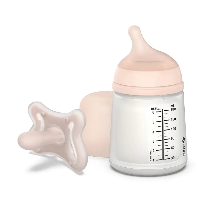 Suavinex Anti-Kolik-Flasche + Schnuller Zero Zero. Messe