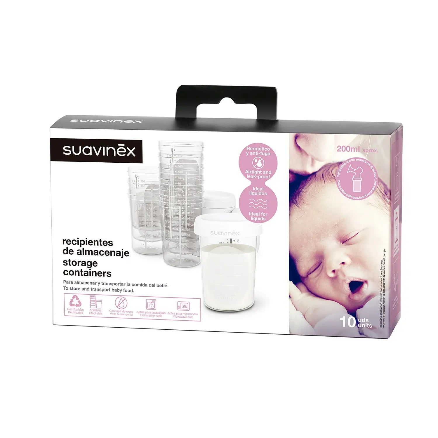 Suavinex Aufbewahrungsgläser für Muttermilch