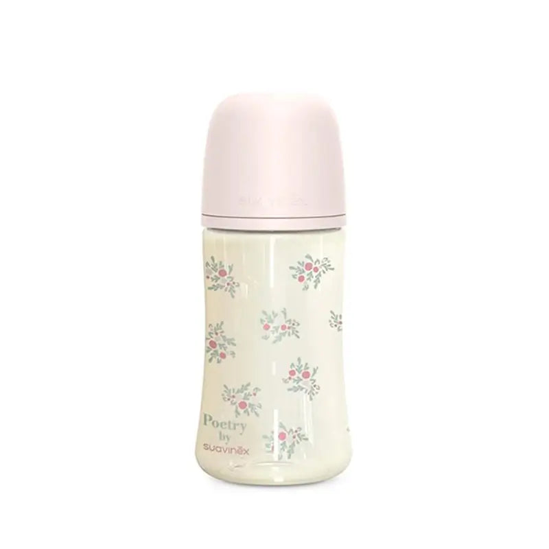 Suavinex Geschenk-Set Schnuller + Schnuller + Flasche 270 ml (M) + Beißring, Rosa