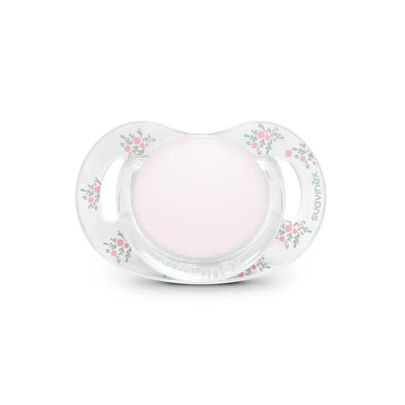 Suavinex Geschenk-Set Schnuller + Schnuller + Flasche 270 ml (M) + Beißring, Rosa