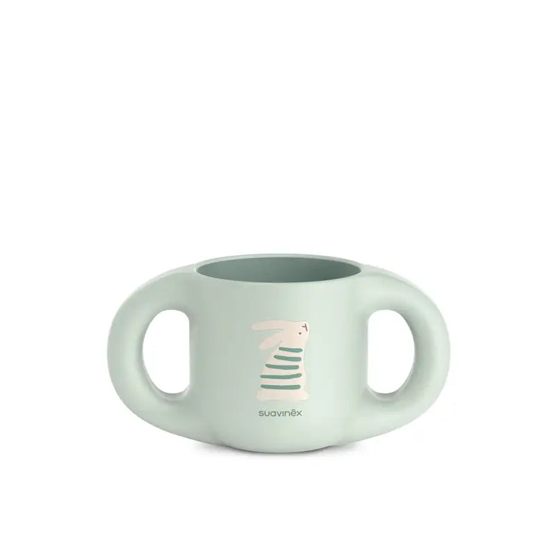 Suavinex Baby-Geschirr +6 Monate, Weiß Grün