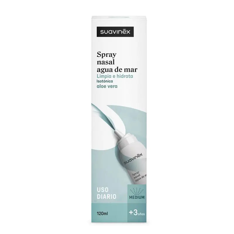 Suavinex Isotonisches Nasenspray für Kinder, +3 Jahre, tägliche Hygiene, 120 ml
