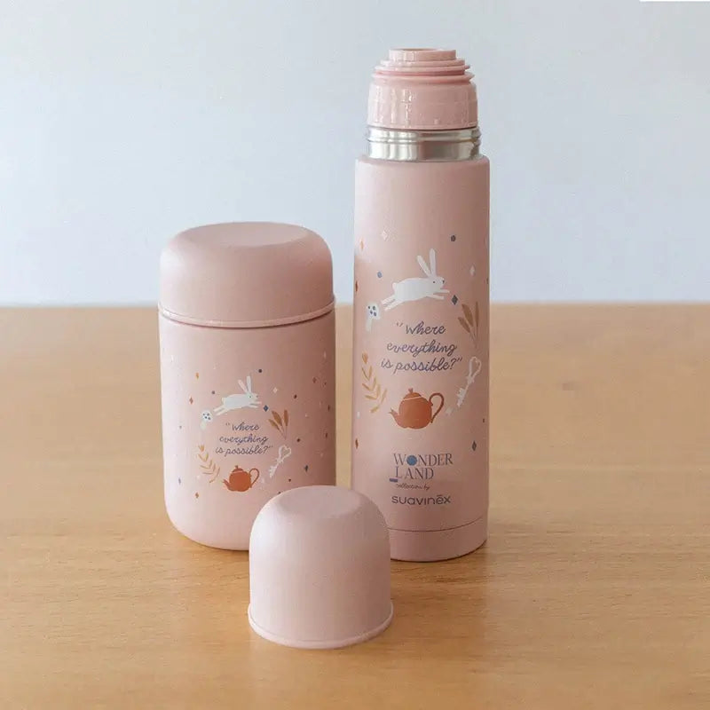Suavinex Papillero Thermoskanne 400 Ml, Wunderland Rosa