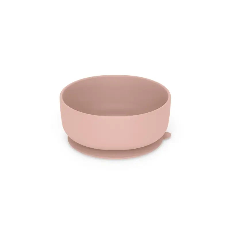 Suavinex Silikon-Geschirr 4 Stück mit Saugnapf, +4 Monate, rosa