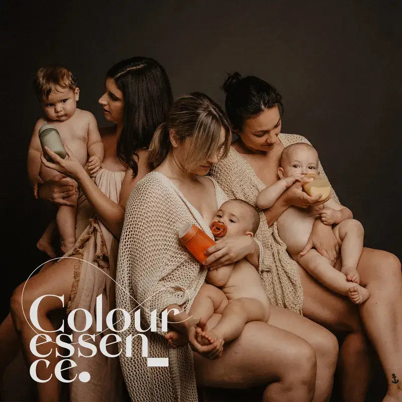 Suavinex Silikon-Geschirr 4 Stück mit Saugnapf, +4 Monate, rosa