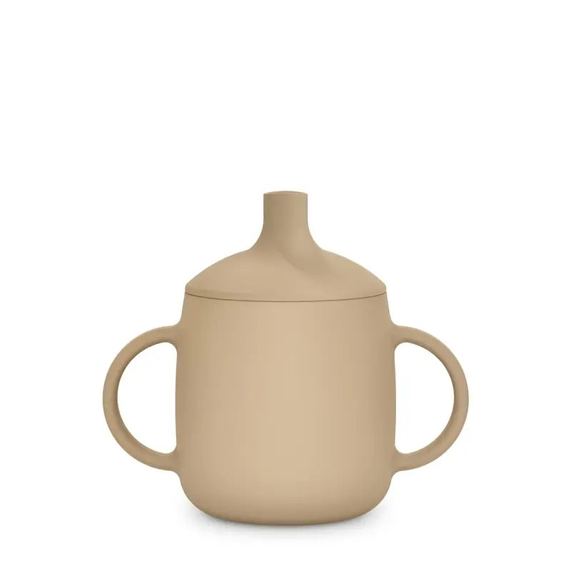 Suavinex 3-in-1 Silikon Lerntasse, +6 Monate, Beige