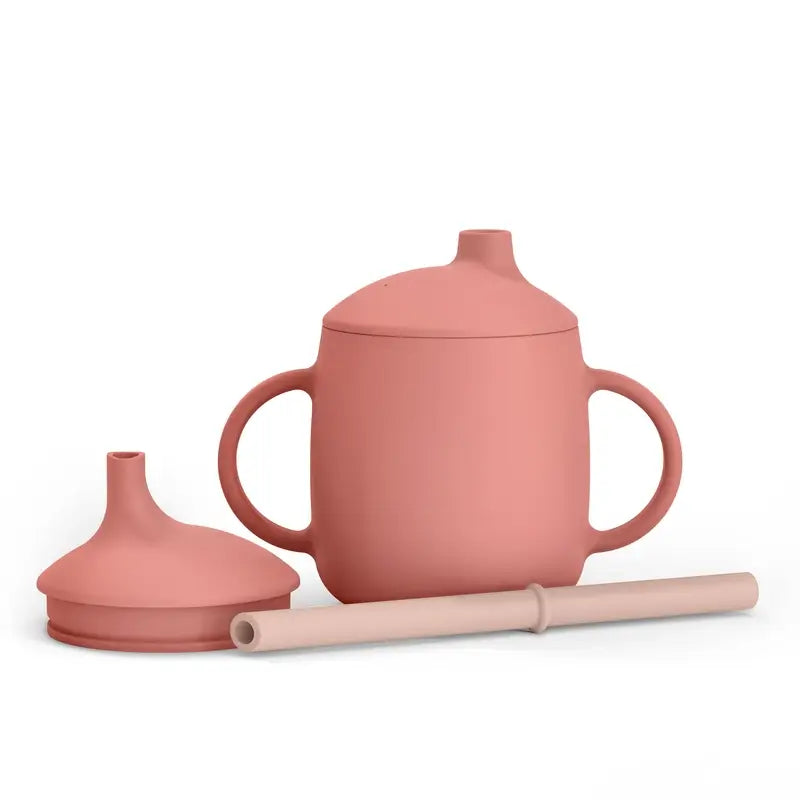 Suavinex Learning Cup 3-in-1-Silikon, +6 Monate, Rosa