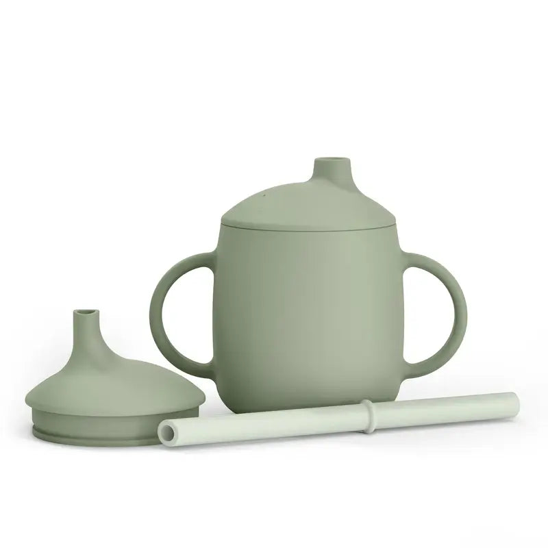 Suavinex Learning Cup 3-In-1 Silikon, +6 Monate, Grün